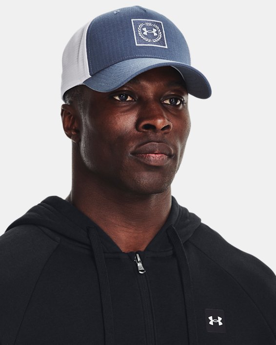 Men's UA Iso-Chill Armourvent™ Trucker Hat in Gray image number 2